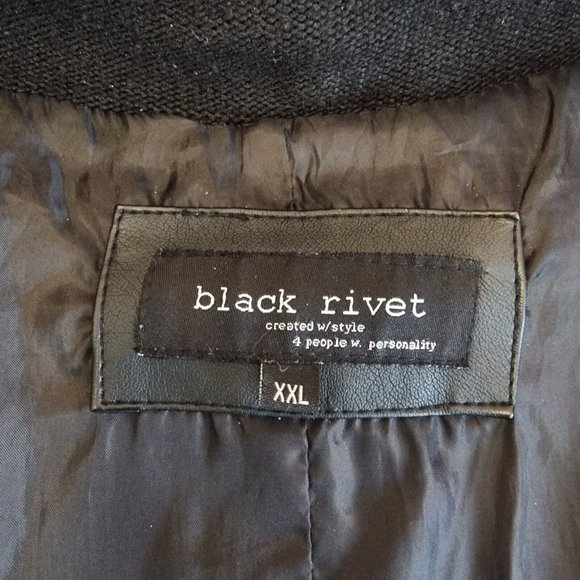 Women's XXL Black Rivet Jacket WWZG0010 WWZMU643 - Picture 8 of 10